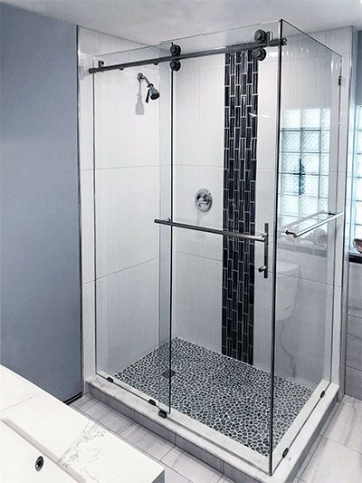 Sliding frameless Shower Doors